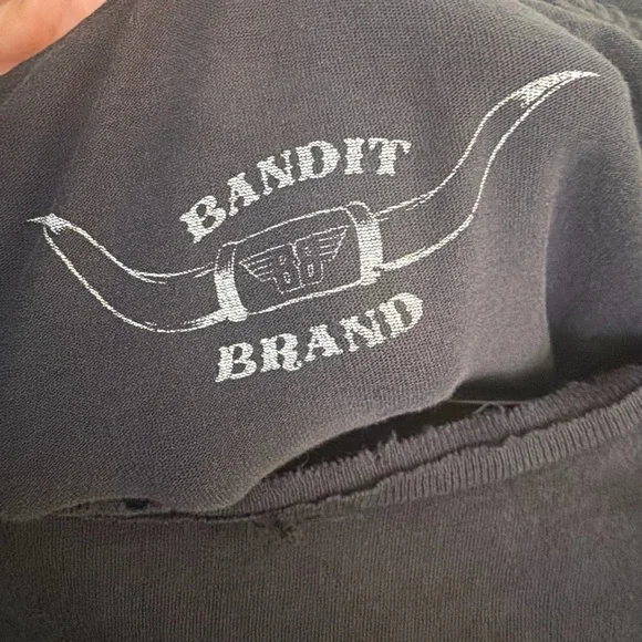 Bandit Brand Women's Faded black/dark grey Graphic Tee with bear. - Picture 7 of 7